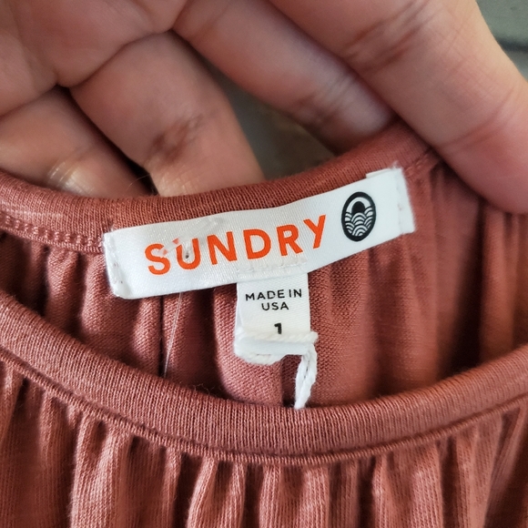 Sundry puffsleeve frill midi to maxi dress NWT - Picture 7 of 9